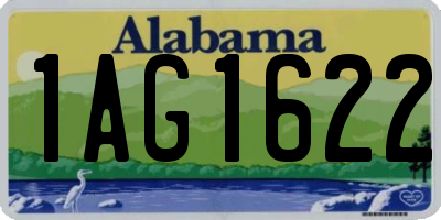 AL license plate 1AG1622