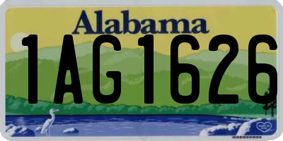 AL license plate 1AG1626
