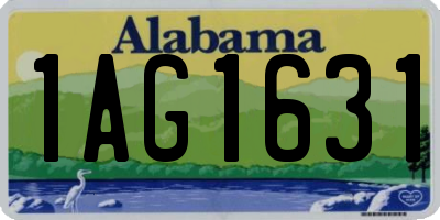 AL license plate 1AG1631