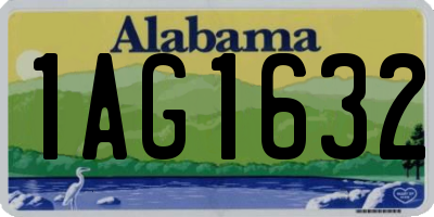 AL license plate 1AG1632