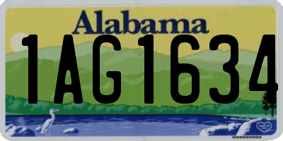AL license plate 1AG1634