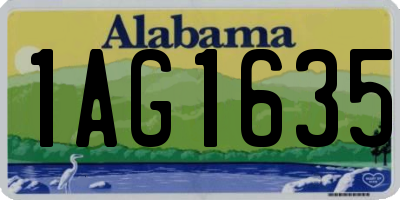 AL license plate 1AG1635