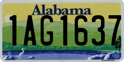 AL license plate 1AG1637