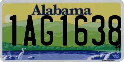 AL license plate 1AG1638