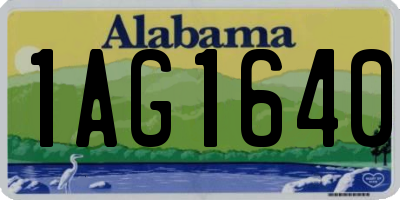 AL license plate 1AG1640