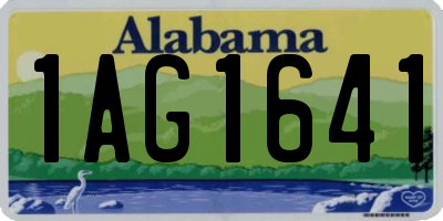 AL license plate 1AG1641