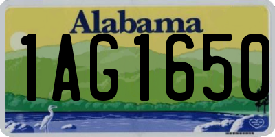 AL license plate 1AG1650