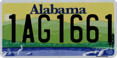 AL license plate 1AG1661
