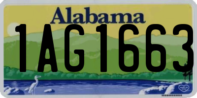 AL license plate 1AG1663