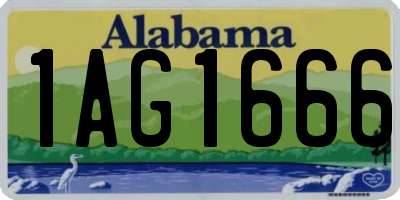 AL license plate 1AG1666