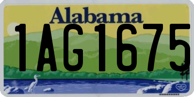 AL license plate 1AG1675