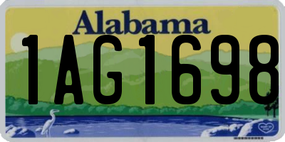 AL license plate 1AG1698