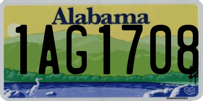 AL license plate 1AG1708