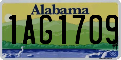 AL license plate 1AG1709