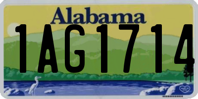 AL license plate 1AG1714