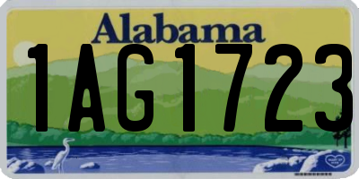 AL license plate 1AG1723
