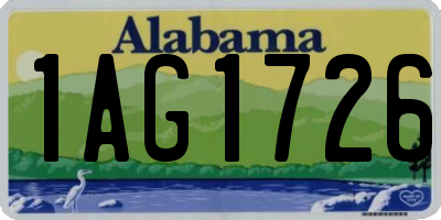 AL license plate 1AG1726