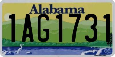 AL license plate 1AG1731