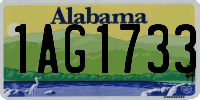 AL license plate 1AG1733