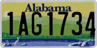 AL license plate 1AG1734