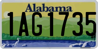 AL license plate 1AG1735