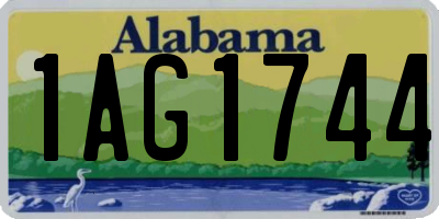AL license plate 1AG1744