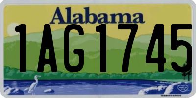 AL license plate 1AG1745