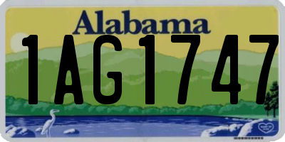 AL license plate 1AG1747