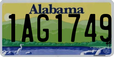 AL license plate 1AG1749