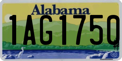 AL license plate 1AG1750