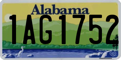 AL license plate 1AG1752