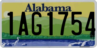 AL license plate 1AG1754