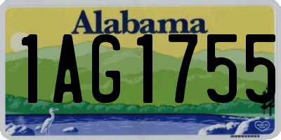 AL license plate 1AG1755