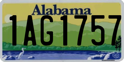 AL license plate 1AG1757