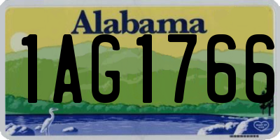AL license plate 1AG1766