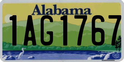 AL license plate 1AG1767