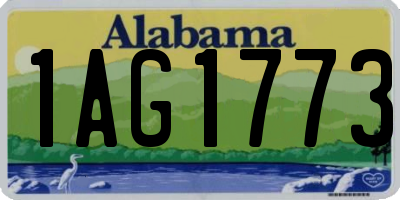 AL license plate 1AG1773