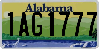 AL license plate 1AG1777