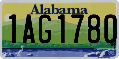 AL license plate 1AG1780