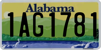 AL license plate 1AG1781