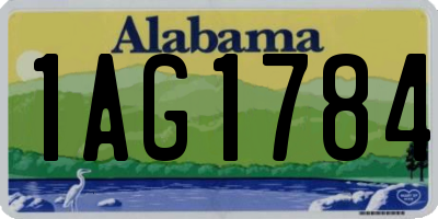 AL license plate 1AG1784
