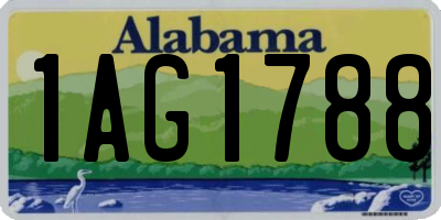 AL license plate 1AG1788
