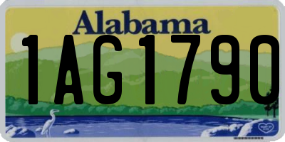 AL license plate 1AG1790
