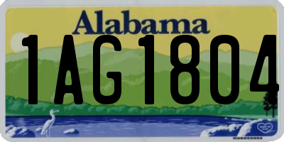 AL license plate 1AG1804