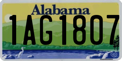 AL license plate 1AG1807