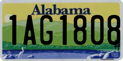 AL license plate 1AG1808