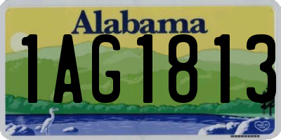 AL license plate 1AG1813
