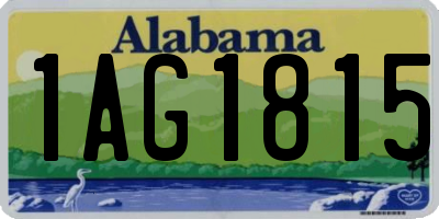 AL license plate 1AG1815