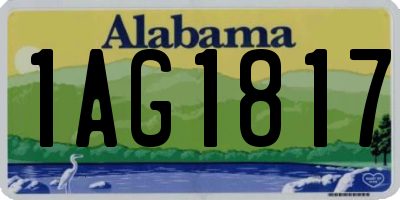 AL license plate 1AG1817
