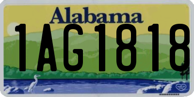 AL license plate 1AG1818